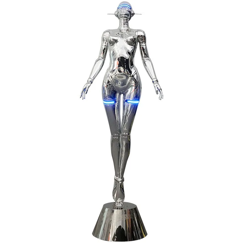 Mecha Figure Art Sculpture — Cyberpunk Floor Display — view 5