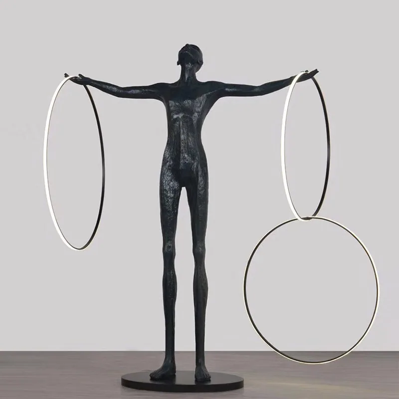 Contemporary Figure Sculpture Floor Lamp — Show Flat & Lobby — view 11