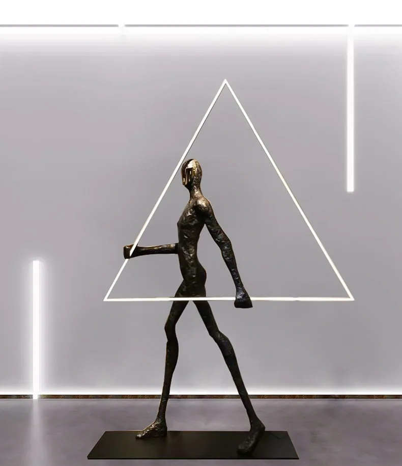 Contemporary Figure Sculpture Floor Lamp — Show Flat & Lobby — view 12