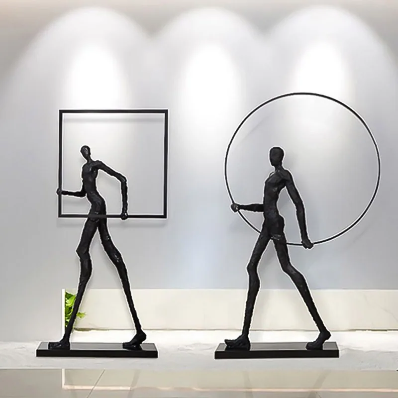 Contemporary Figure Sculpture Floor Lamp — Show Flat & Lobby — view 1