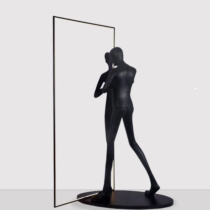 Contemporary Figure Sculpture Floor Lamp — Show Flat & Lobby — view 7