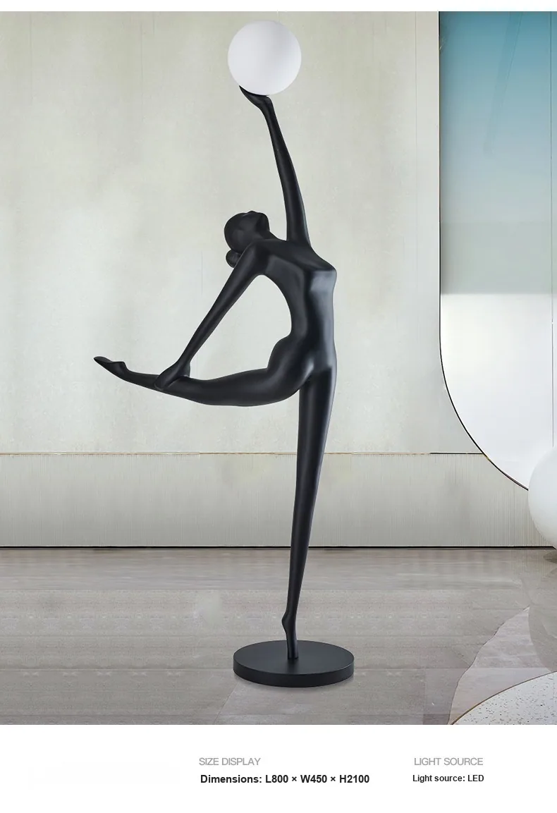 Post-Modern Figure Art Sculpture Floor Lamp — Light Luxury Series — view 9