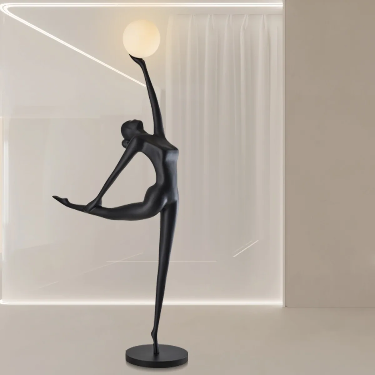 Post-Modern Figure Art Sculpture Floor Lamp — Light Luxury Series — view 1