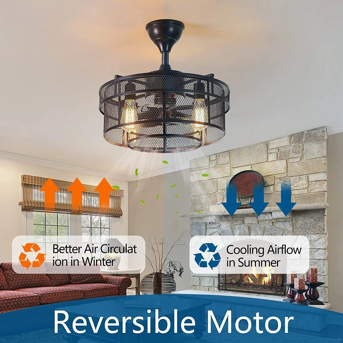 American Ceiling Fan Light — Bedroom & Dining Room — view 2