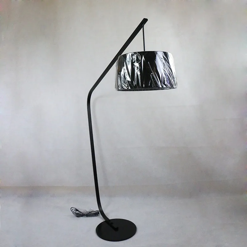 Modern Stainless Steel Floor Lamp — Lobby & Hotel Guest Room — view 1
