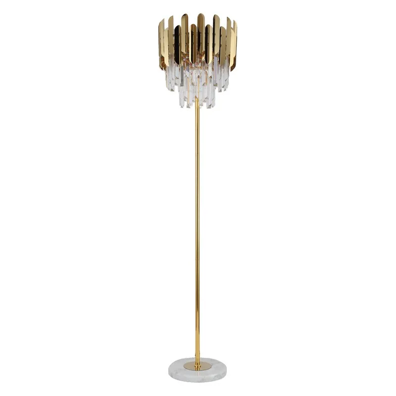 Modern Crystal Floor Lamp — Villa, Hotel & Showroom — view 1
