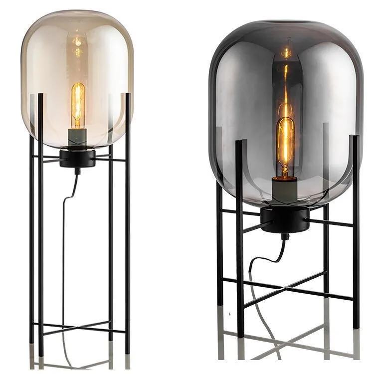 Modern Minimalist Glass Floor Lamp — Hotel & Showroom — view 2