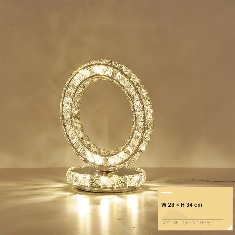 LED Crystal Table Lamp — Hotel, Bedroom & Bedside — view 7