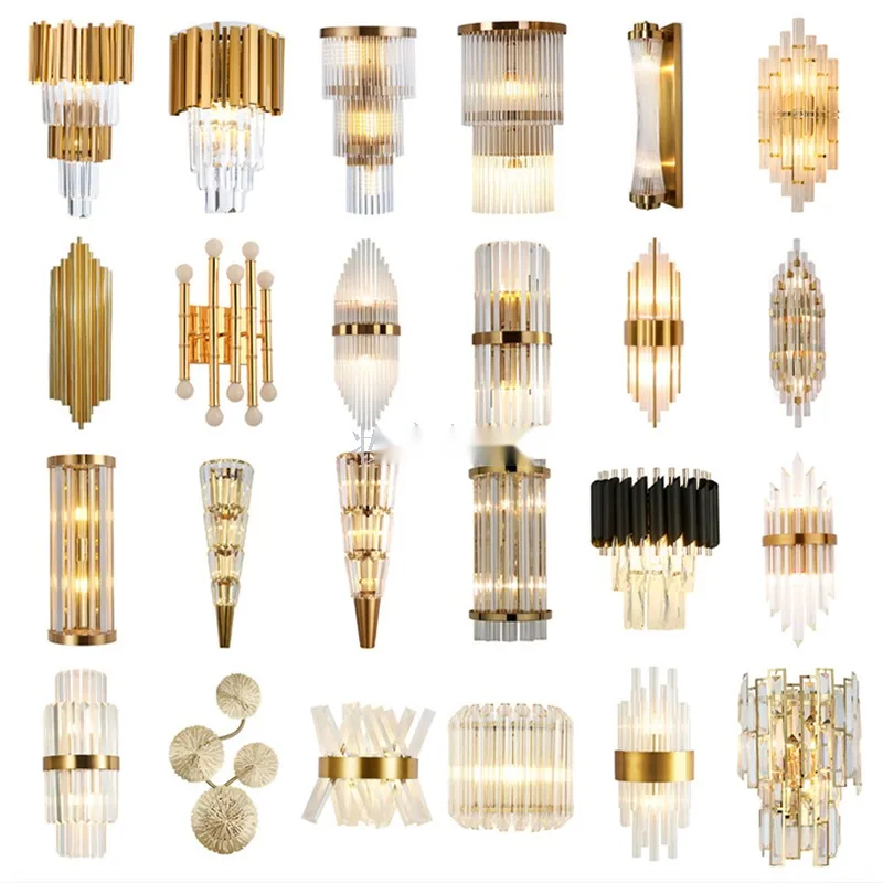 European Crystal Wall Lamp — Living Room, Bedroom & Bedside — view 1
