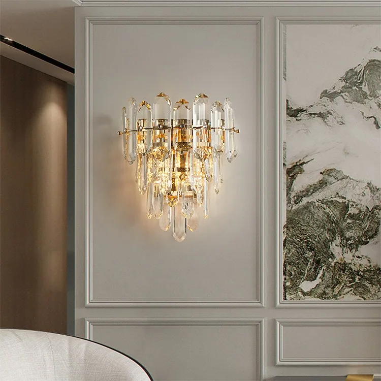 Modern Crystal Wall Lamp — Living Room, Bedroom & Bedside — view 3