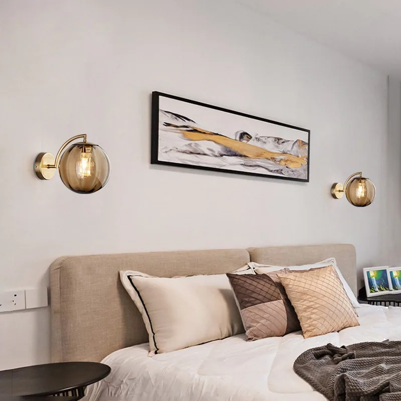 Minimalist Glass Wall Lamp — Stairwell, Hotel & Bedroom — view 4