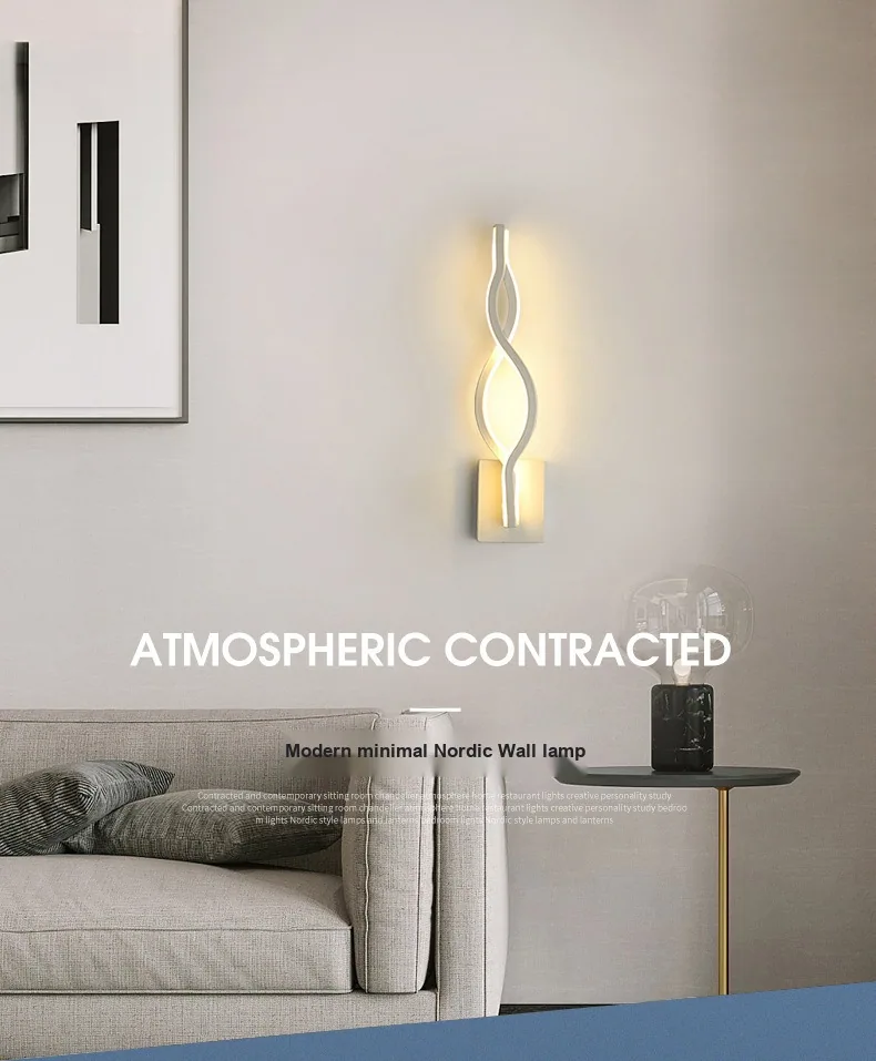 Minimalist Wall Lamp — Living Room, Bedroom & Bedside — view 6
