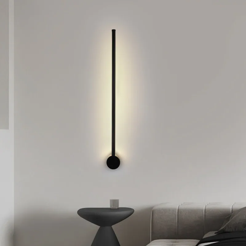 Minimalist Aluminium Linear Wall Lamp — Bedroom, Bedside & Corridor — view 1