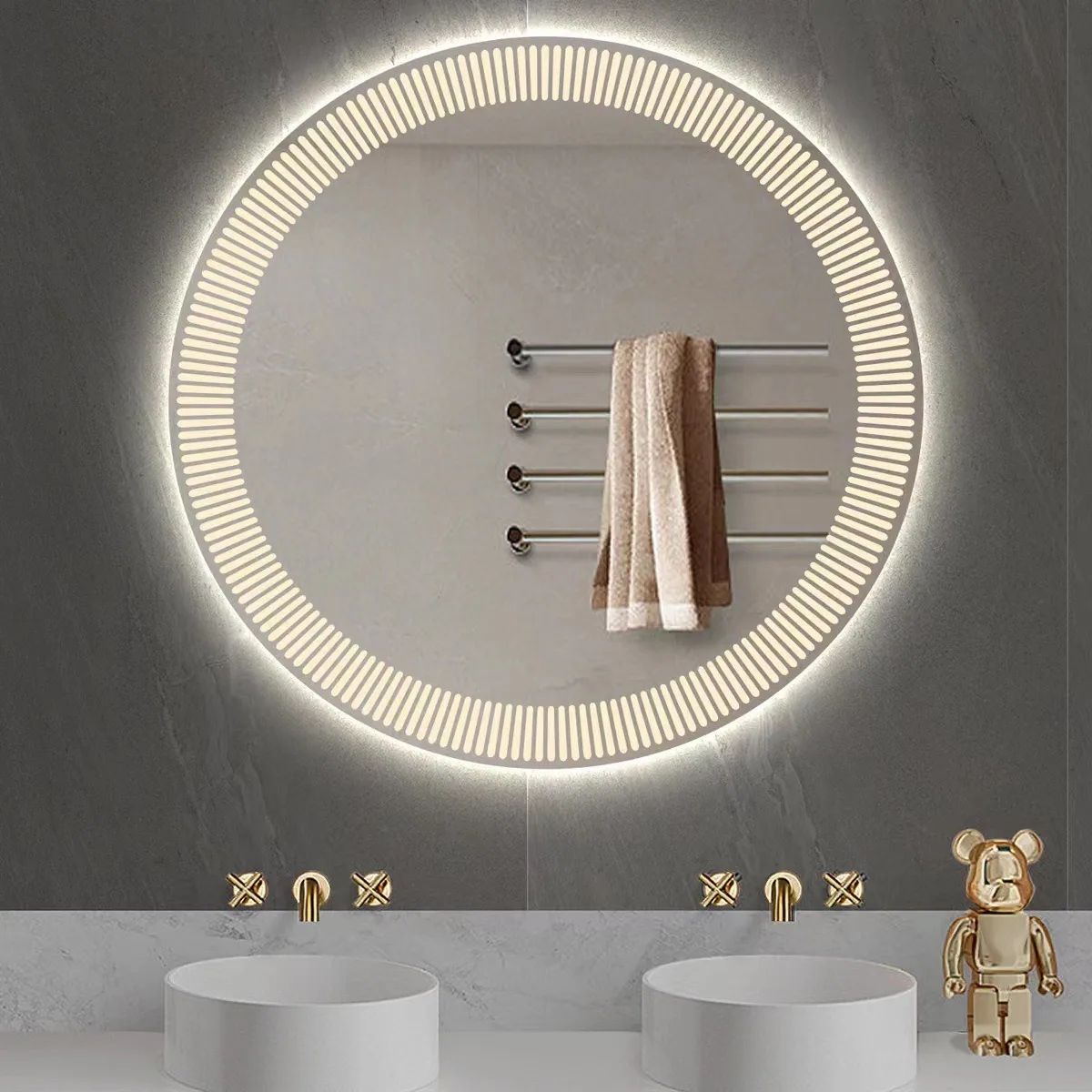 LED Wall-Mounted Illuminated Mirror Light — Hotel, Bathroom & Contract — view 2