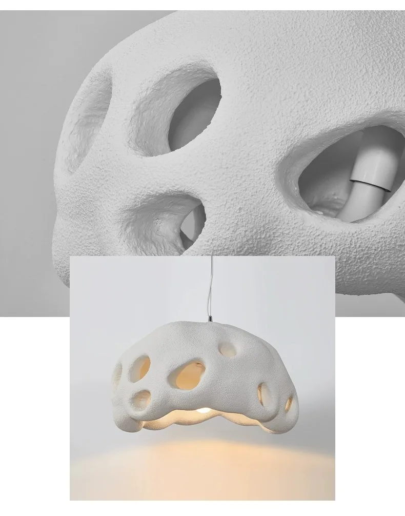 Wabi-Sabi Resin Chandelier — Living Room & Dining Room — view 7