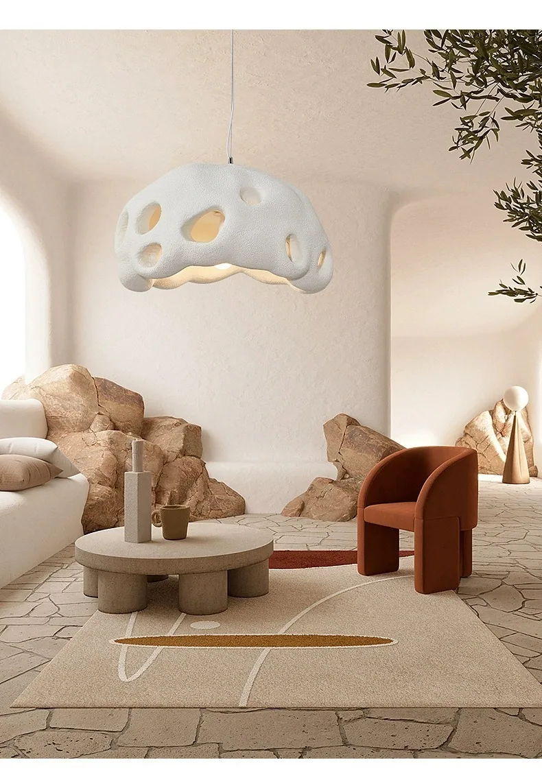 Wabi-Sabi Resin Chandelier — Living Room & Dining Room — view 9