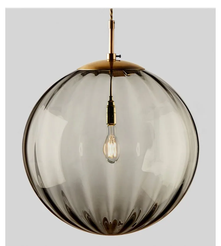 Modern Minimalist Glass Single-Head Chandelier — Dining Room & Bar Counter — view 14