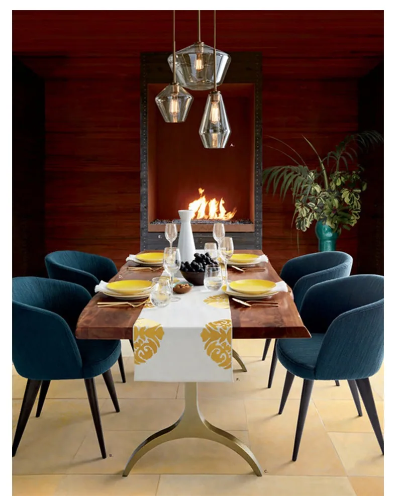 Modern Minimalist Glass Three-Head Chandelier — Living Room, Bedroom & Dining Room — view 13