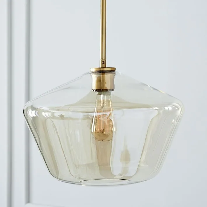 Modern Minimalist Glass Three-Head Chandelier — Living Room, Bedroom & Dining Room — view 6