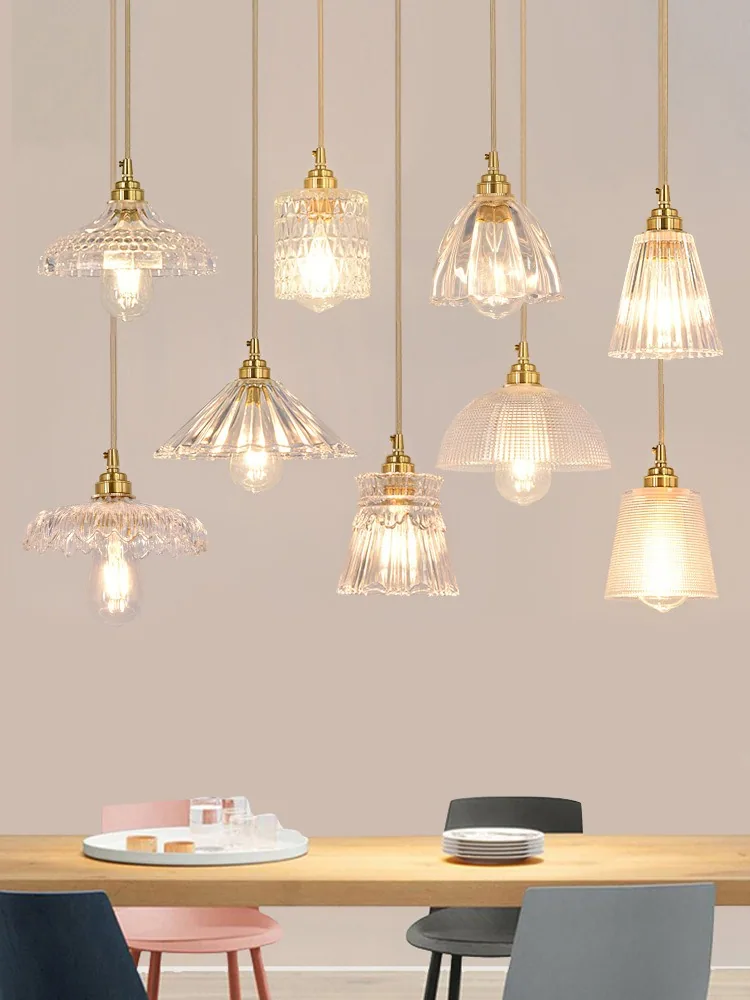 Minimalist Glass Chandelier — Bedroom, Bedside & Dining Room — view 1