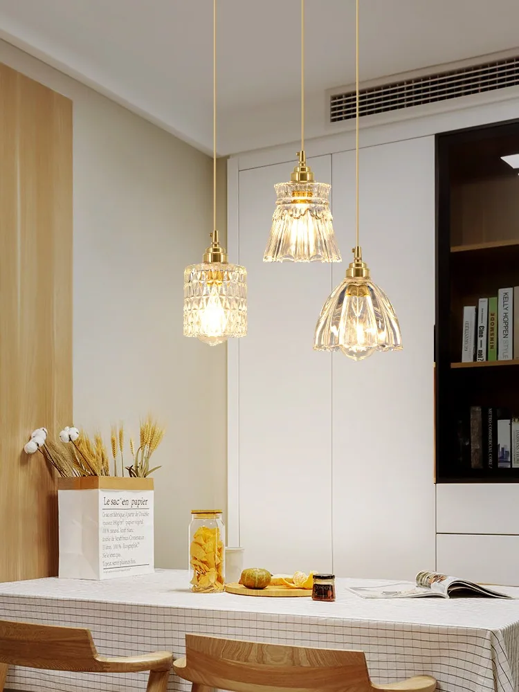 Minimalist Glass Chandelier — Bedroom, Bedside & Dining Room — view 2