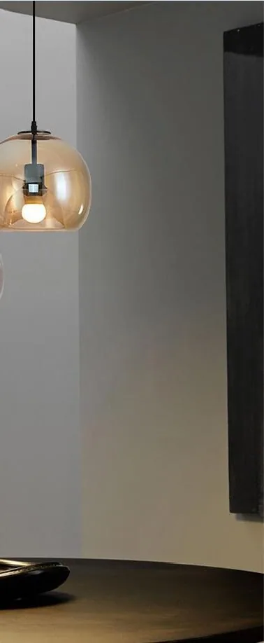 Modern Minimalist Glass Single-Head Chandelier — Bedside, Dining Room & Bar Counter — view 13