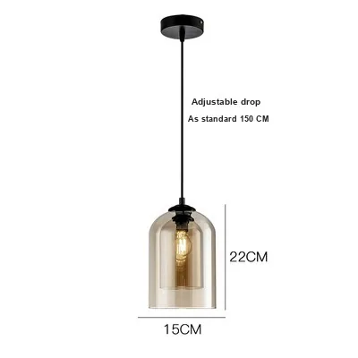 Modern Minimalist Glass Single-Head Chandelier — Bedside, Dining Room & Bar Counter — view 6