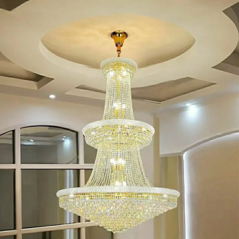 Light Luxury Crystal Chandelier — Duplex, Villa & Hotel — view 11