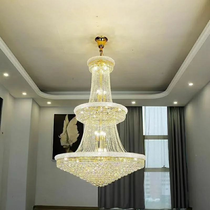 Light Luxury Crystal Chandelier — Duplex, Villa & Hotel — view 1
