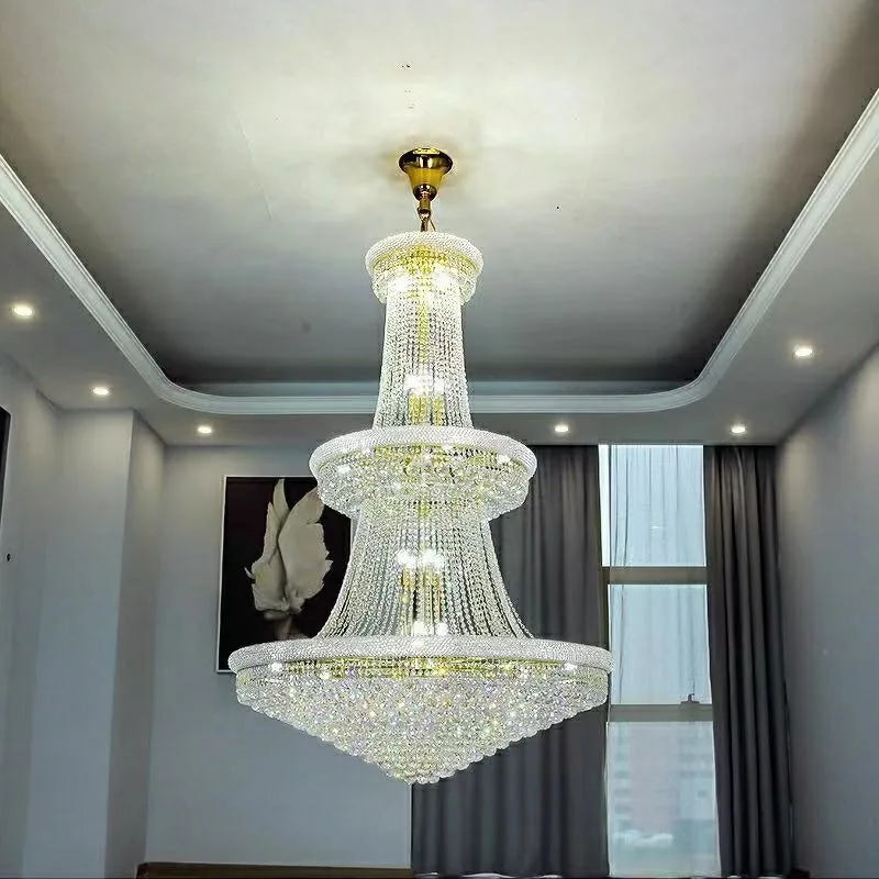 Light Luxury Crystal Chandelier — Duplex, Villa & Hotel — view 2