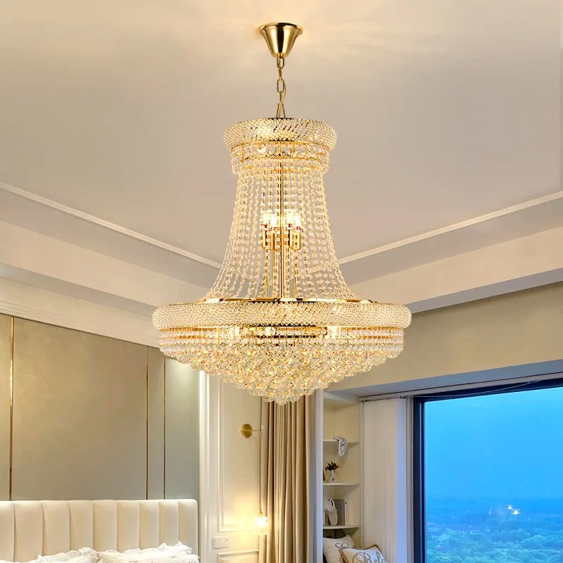 Light Luxury Crystal Chandelier — Duplex, Villa & Hotel — view 5