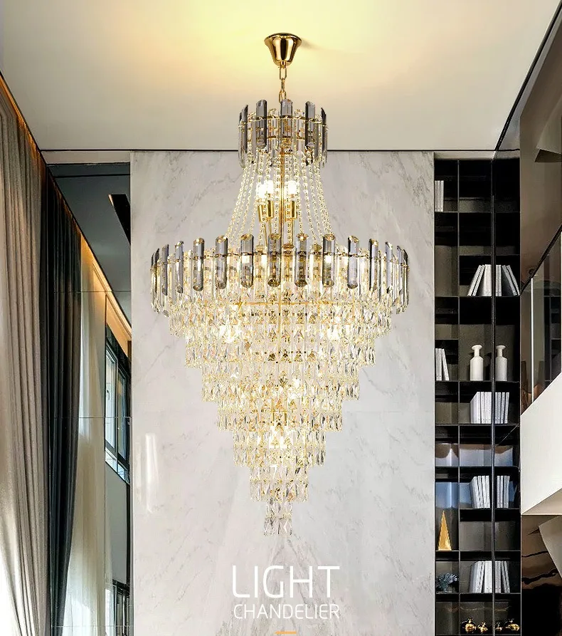 Minimalist Crystal Chandelier — Duplex, Stairwell & Villa — view 6
