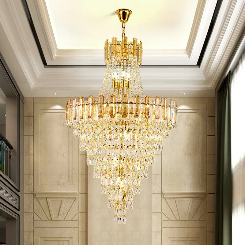 Minimalist Crystal Chandelier — Duplex, Stairwell & Villa — view 1