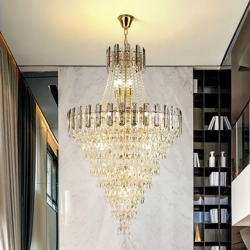 Minimalist Crystal Chandelier — Duplex, Stairwell & Villa — view 2