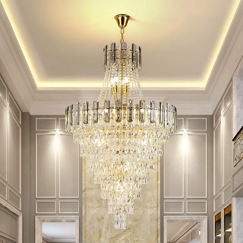 Minimalist Crystal Chandelier — Duplex, Stairwell & Villa — view 3