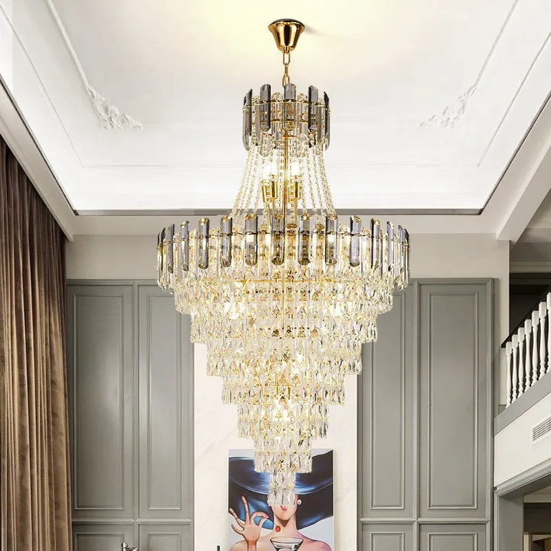 Minimalist Crystal Chandelier — Duplex, Stairwell & Villa — view 4
