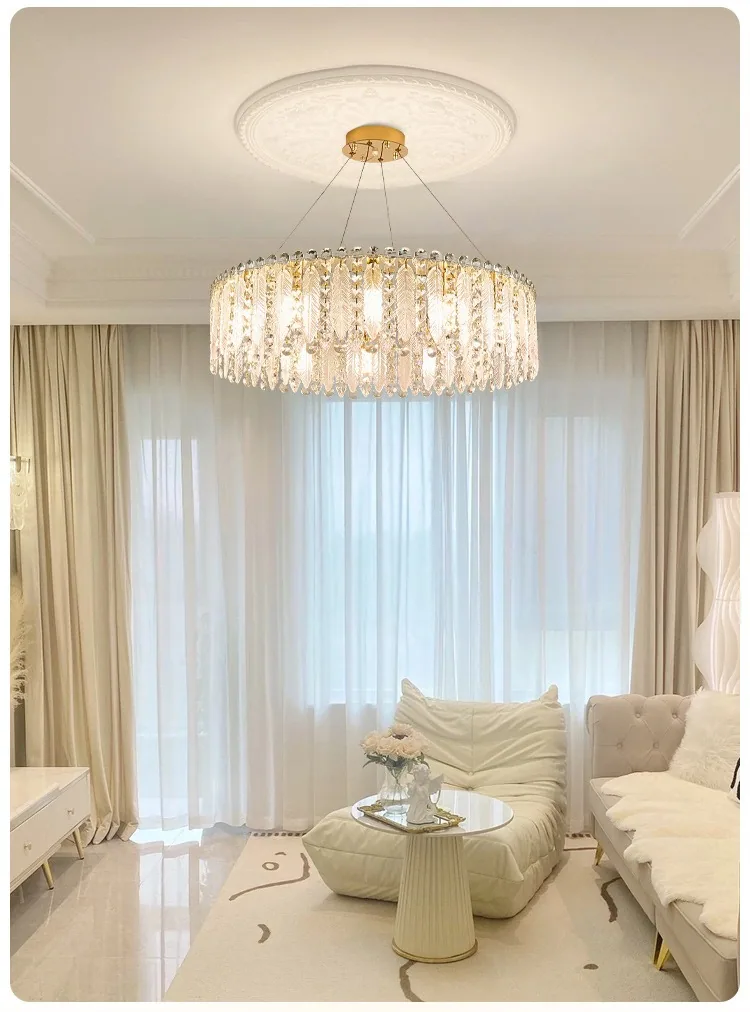 Light Luxury Crystal Chandelier — Living Room, Bedroom & Dining Room — view 12