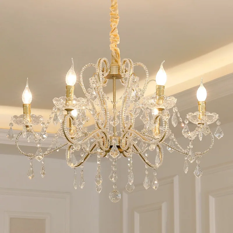 Light Luxury Crystal Chandelier — Villa, Living Room & Dining Room — view 2