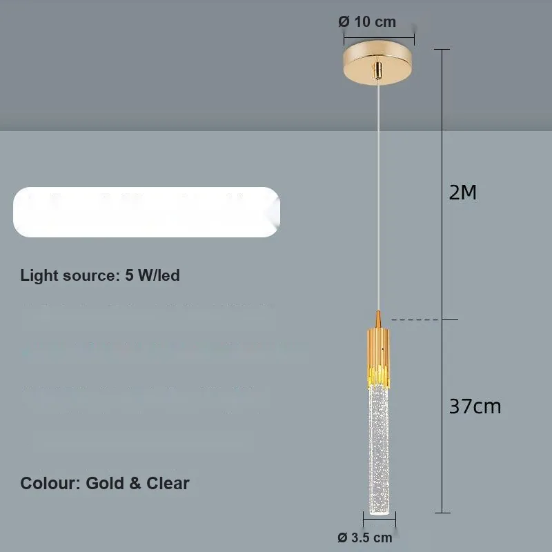 Modern Minimalist Crystal Chandelier — Duplex, Stairwell & Villa (Model HC42239) — view 9