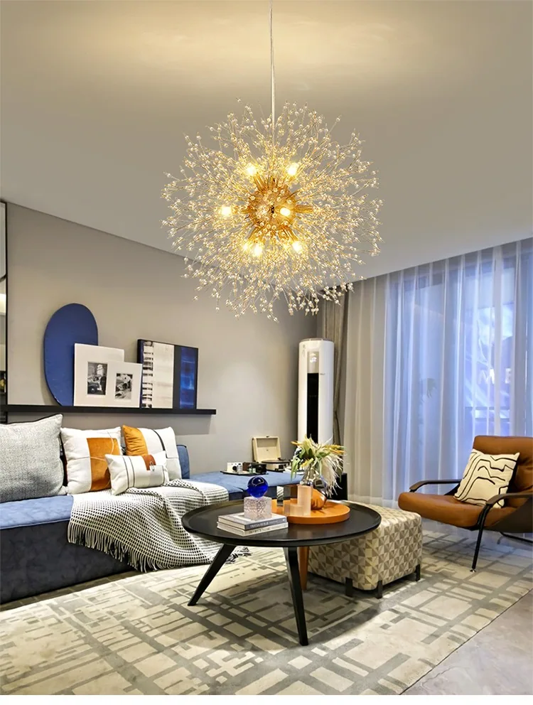 Modern Crystal Chandelier — Living Room & Master Bedroom — view 11
