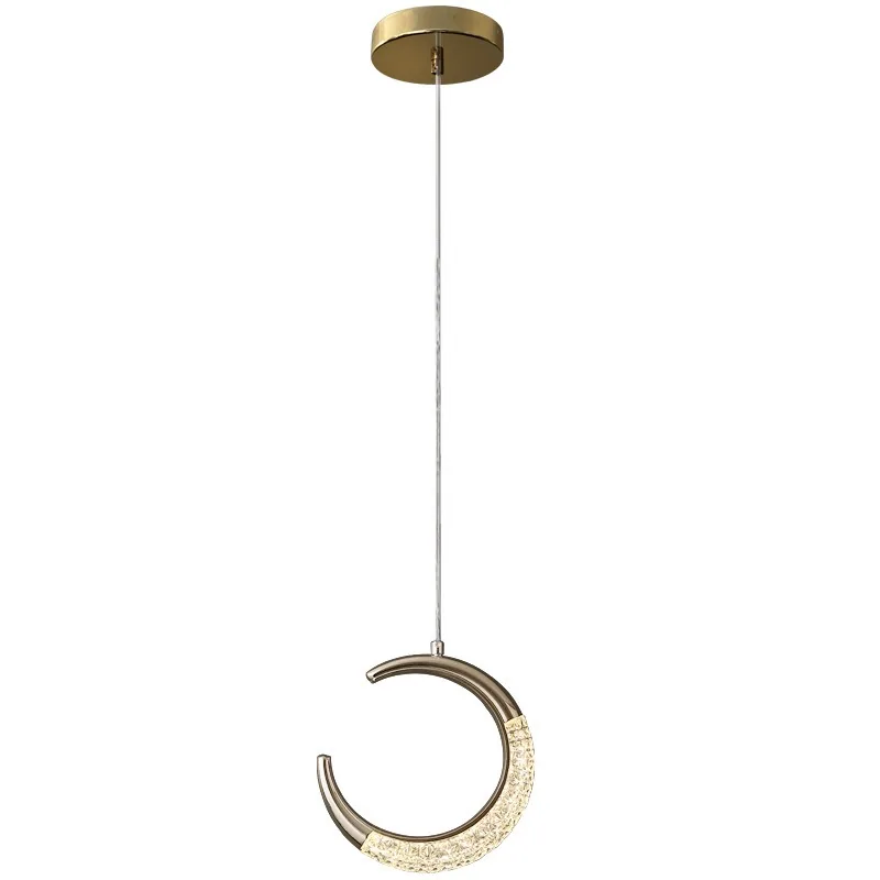 Modern Minimalist Single-Head Chandelier — Bedroom, Bedside & Corridor — view 5