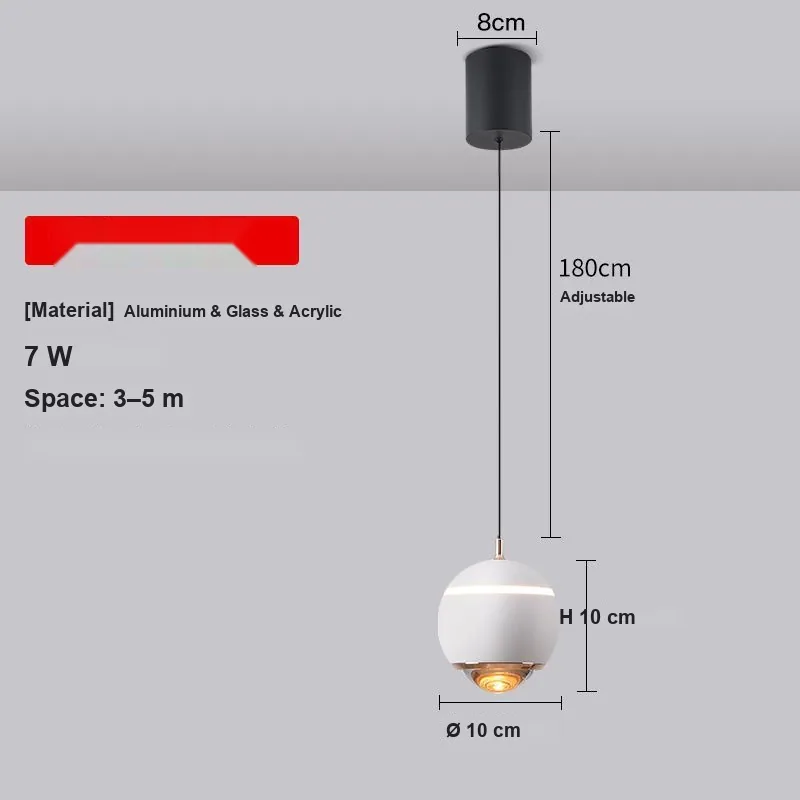 Minimalist Chandelier — Bedside, Dining Room & Bar Counter — view 6