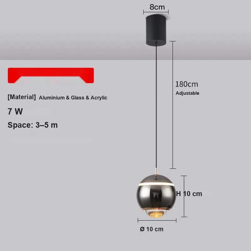 Minimalist Chandelier — Bedside, Dining Room & Bar Counter — view 7