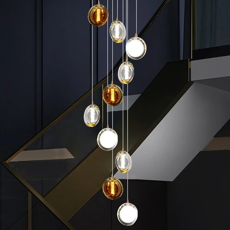 Light Luxury Glass Single-Head Chandelier — Stairwell, Bedside & Dining Room — view 2
