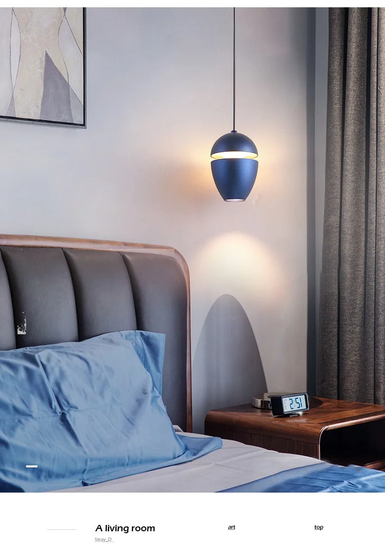 Modern Minimalist Chandelier — Bedroom, Bedside & Bar Counter — view 11