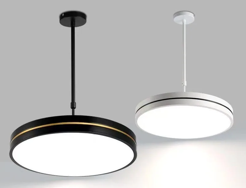 Modern Minimalist LED Round Chandelier — Dining Room — view 1