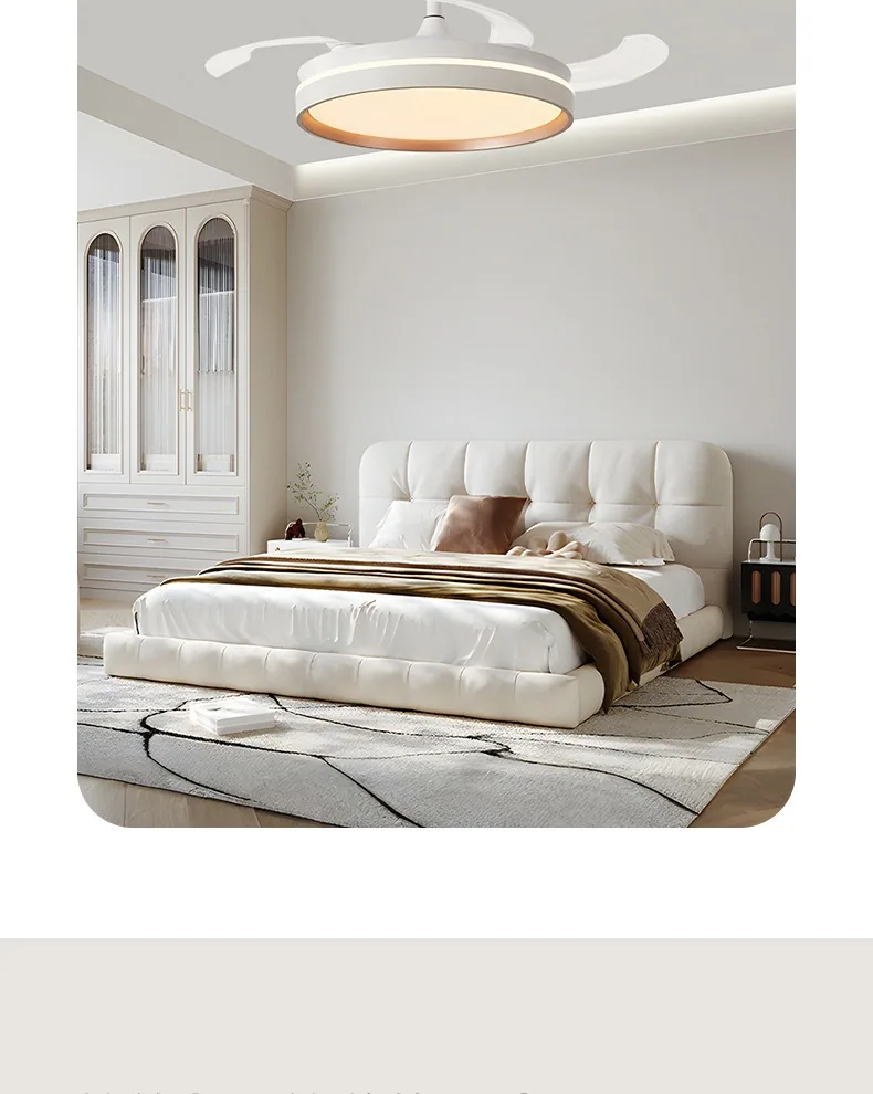 Modern Minimalist Retractable Fan Ceiling Fan Light — Living Room & Dining Room (Model DL-72050) — view 10