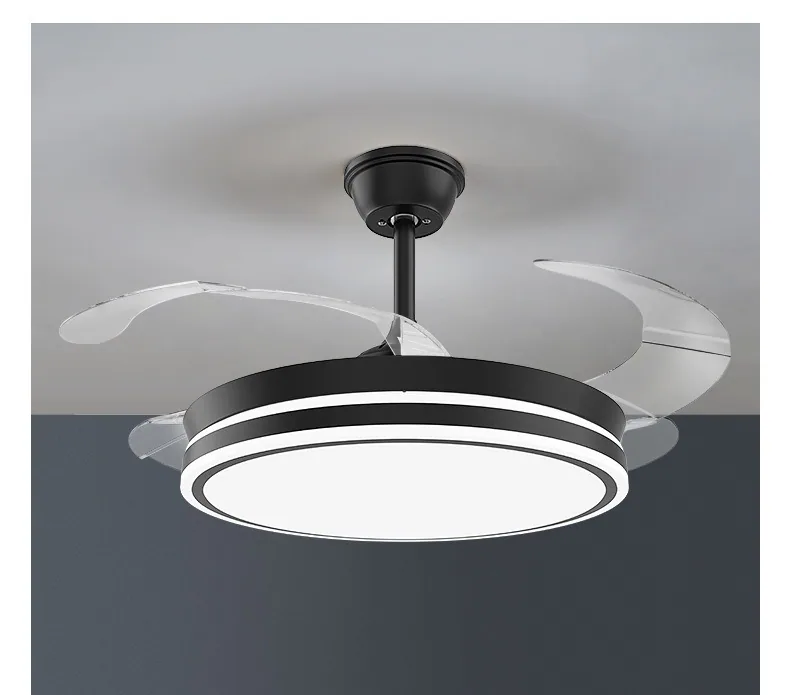 Modern Retractable Fan Ceiling Fan Light — Living Room, Bedroom & Dining Room (Model TM668472750179) — view 10