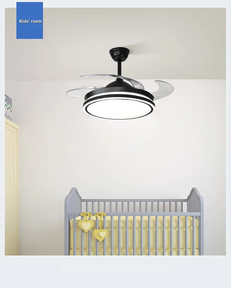 Modern Minimalist Solid Brass Remote-Controlled Ceiling Fan Light — Living Room, Bedroom & Dining Room — view 9