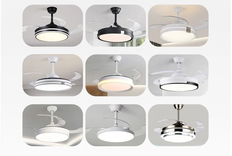 Modern Minimalist Solid Brass Remote-Controlled Ceiling Fan Light — Living Room, Bedroom & Dining Room — view 1